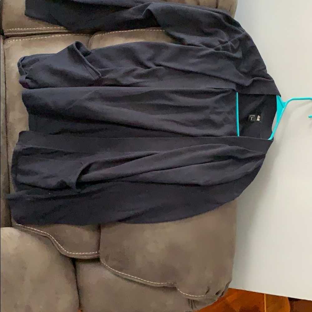 Open no button sweater